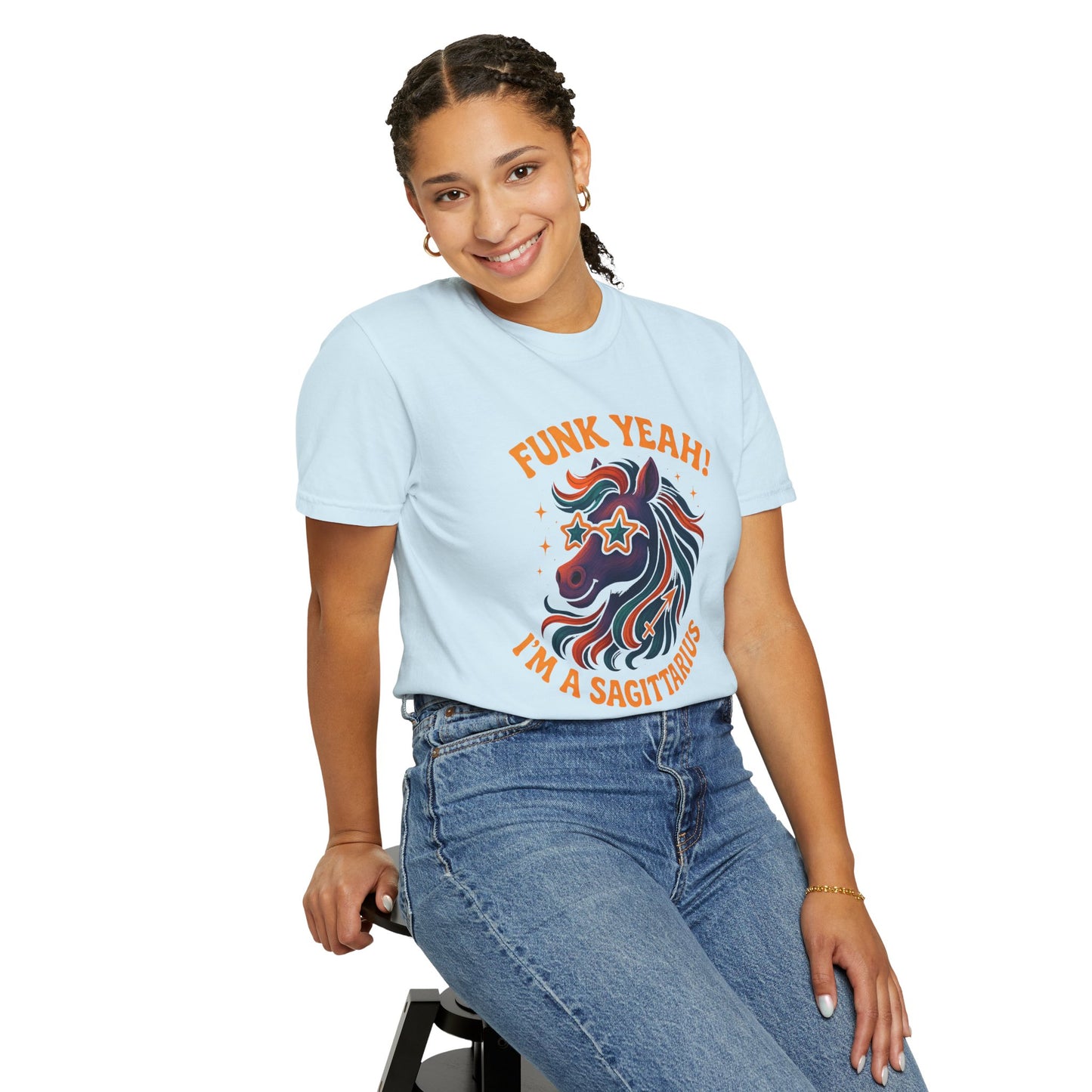 Funk Yeah! I’m a Sagittarius – Retro Colorful Tee Zodiac Shirt