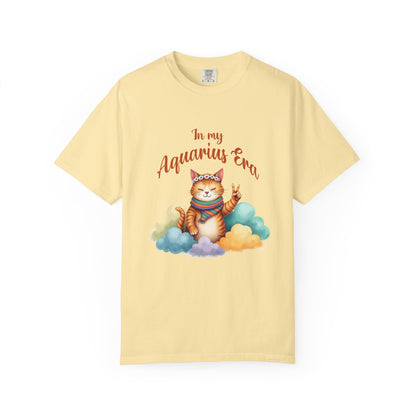 In My Aquarius Era Tee – Colorful Funny Zodiac Cat Shirt