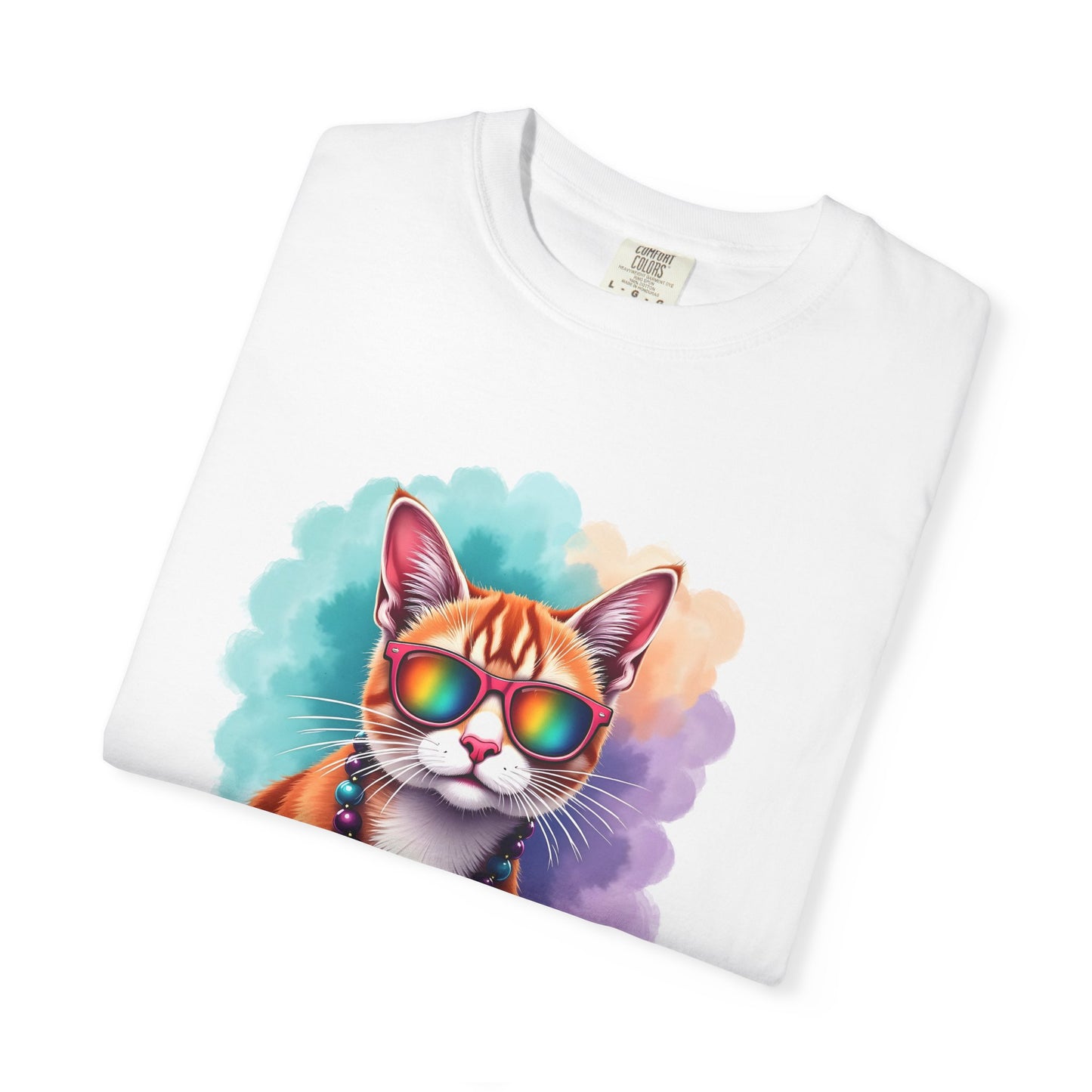 In My Aquarius Era – Rainbow Cat Vibes Tee