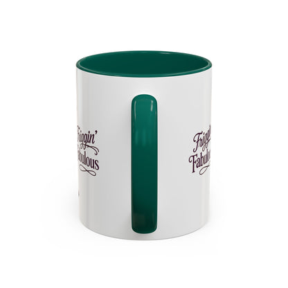 Friggin' Fabulous Frog Mug | Cute Frog Coffee Mug for Women | Funny Glam Frog Gift | Colored Mug