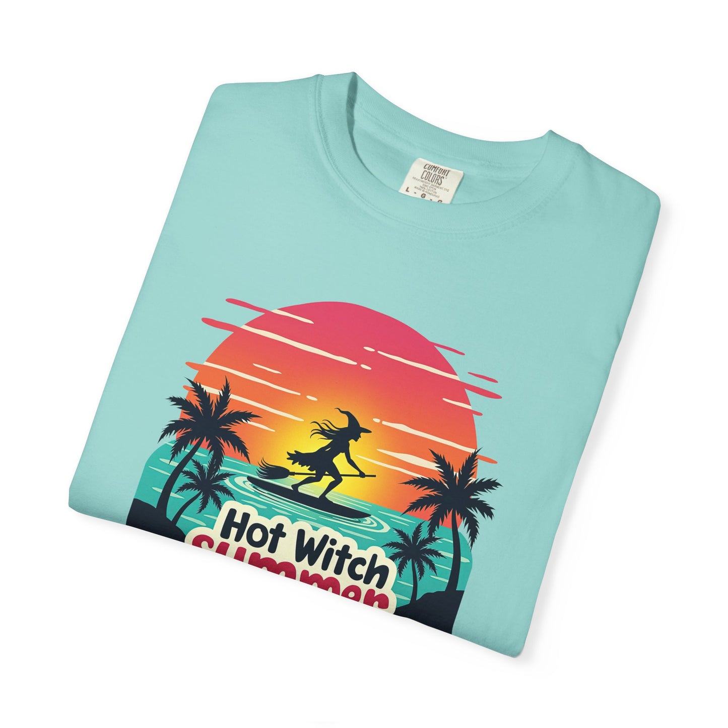 Hot Witch Summer - Surfing Retro Sunset Beach Tee