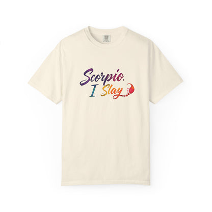 Scorpio I Slay Multicolor Tee – Wicked and Vibrant Zodiac Shirt