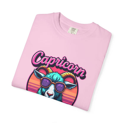 Capricorn The G.O.A.T – Vaporwave Retro Zodiac Tee