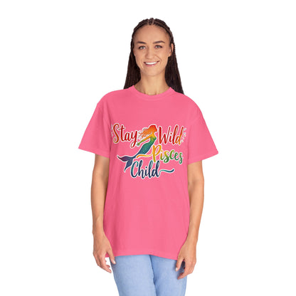 Stay Wild Pisces Child Tee – Colorful Mermaid Zodiac Shirt