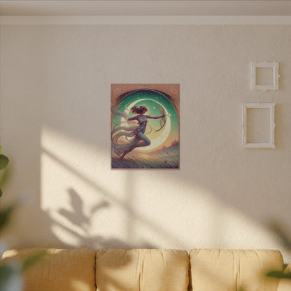 Artemis Rising – Celestial Archer Art Nouveau Wall Art