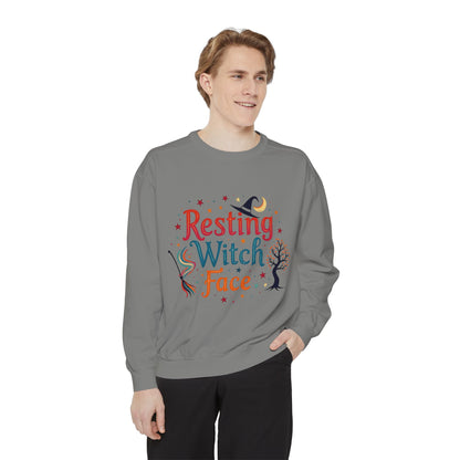 Resting Witch Face Sweatshirt – Retro Halloween Witch Pullover