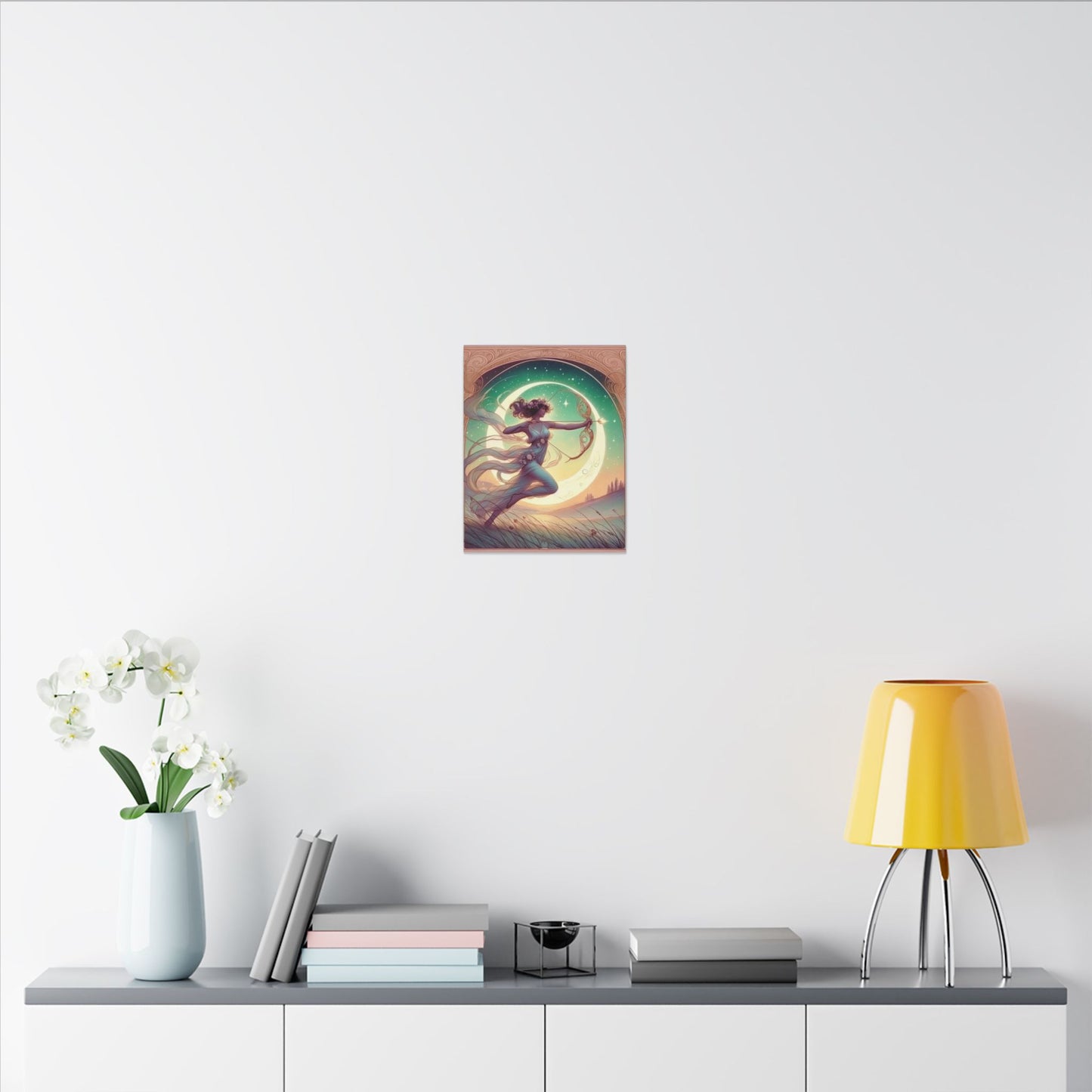 Artemis Rising – Celestial Archer Art Nouveau Wall Art