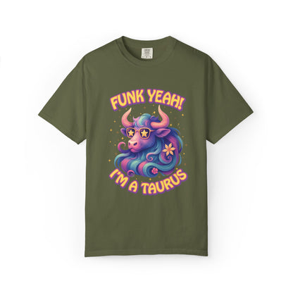 Funk Yeah! I’m a Taurus Retro – Colorful Tee Funny Zodiac Shirt