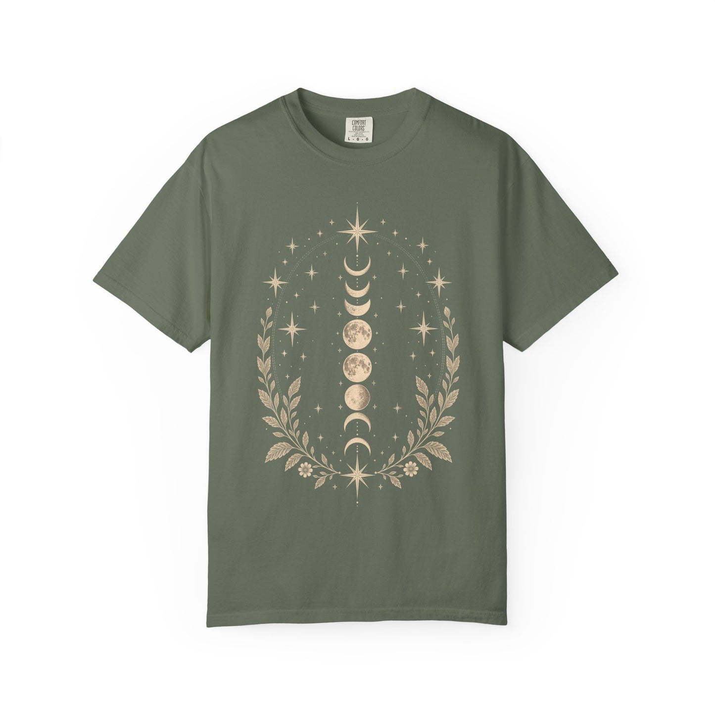 Vintage Celestial Crescent Moon and Stars T-Shirt