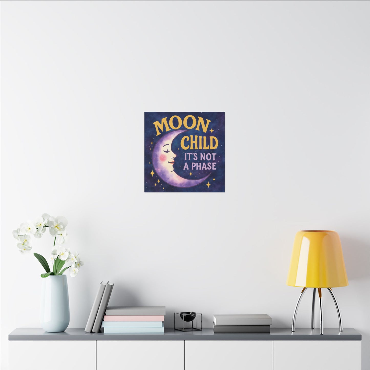 Moon Child Wall Art – “It’s Not a Phase” Celestial Canvas Print