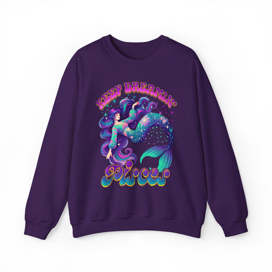 Keep Dreamin’ Pisces Sweatshirt | Celestial Mermaid Zodiac Crewneck | Cozy Astrology Gift for Dreamers | Water Sign Horoscope Apparel | Soft Star Sign Pullover