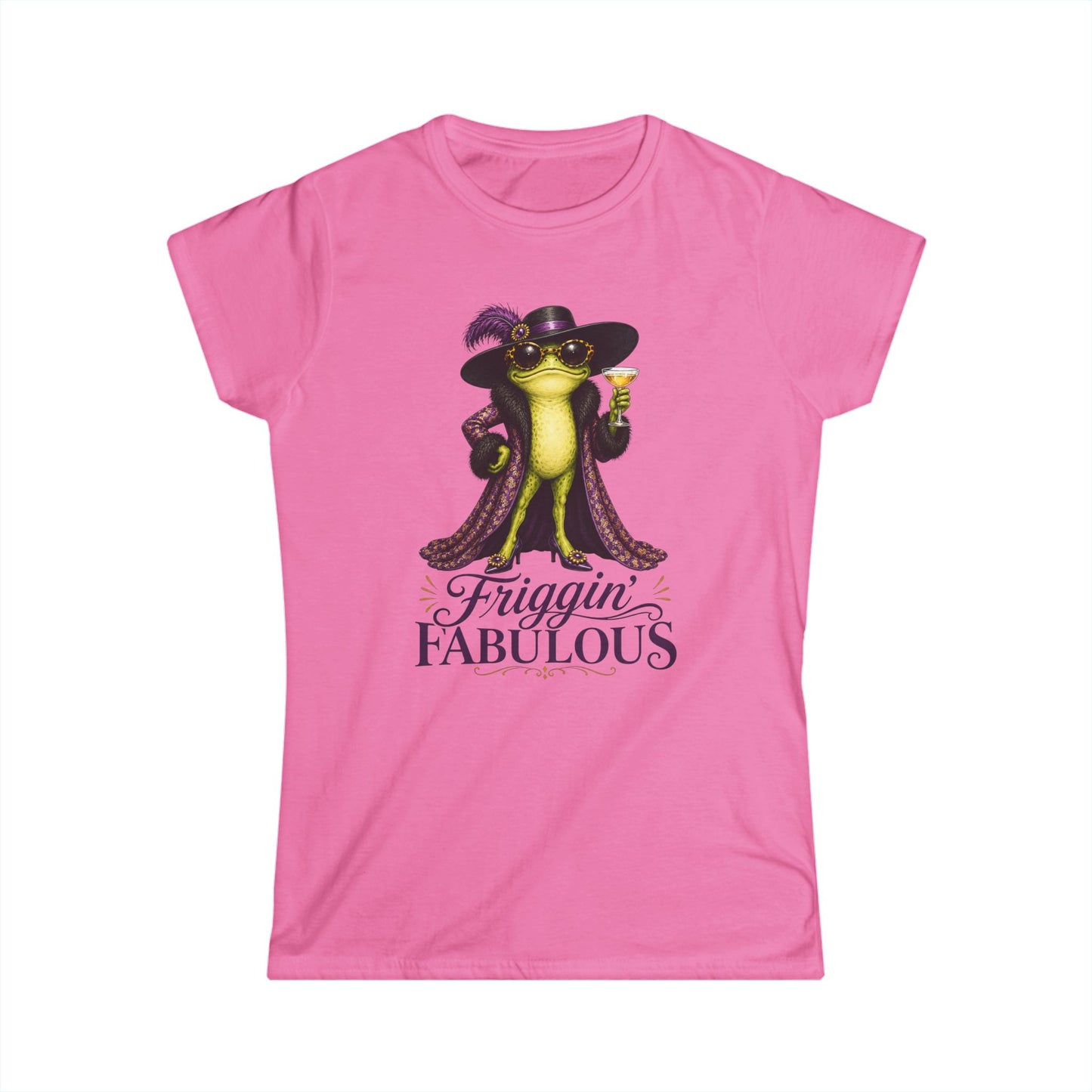 Friggin’ Fabulous Frog Shirt - Funny Fashion Frog Affirmation Tee for Women - Glam Frog Graphic Shirt