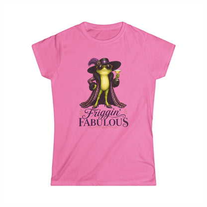 Friggin’ Fabulous Frog Shirt - Funny Fashion Frog Affirmation Tee for Women - Glam Frog Graphic Shirt