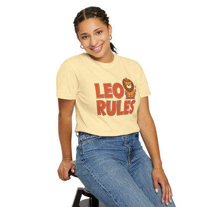 Leo Rules Tee – Funny Zodiac Shirt