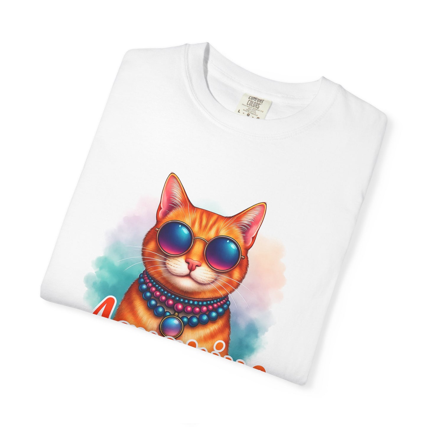Aquarius One Cool Cat – Funky Retro Zodiac Tee - Enchanted Sky