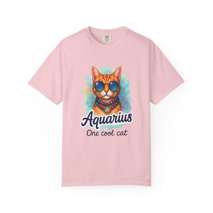 Aquarius One Cool Cat – Groovy Cosmic Kitty T-shirt