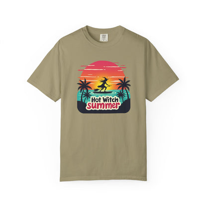 Hot Witch Summer - Surfing Retro Sunset Beach Tee