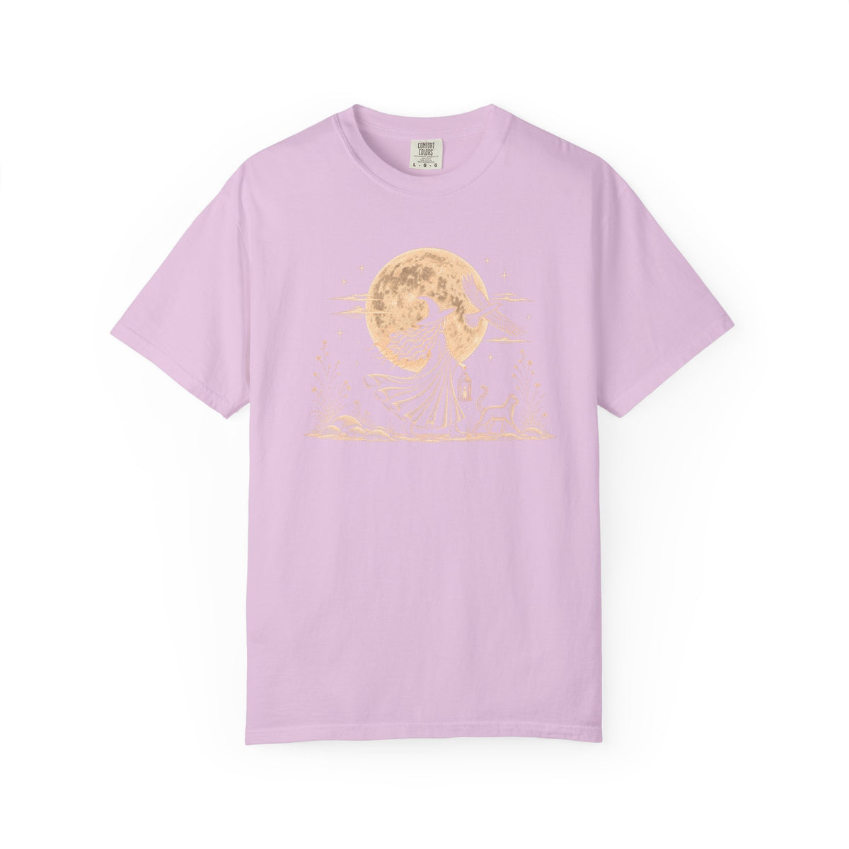 Mystical Moon Witch T-Shirt | Vintage Celestial Spiritual Feminist Tee