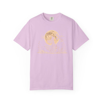 Mystical Moon Witch T-Shirt | Vintage Celestial Spiritual Feminist Tee