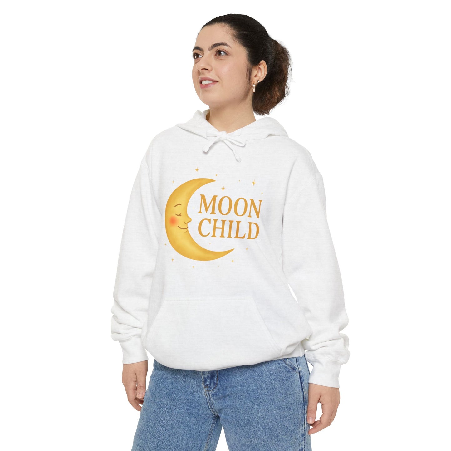 Moon Child Unisex Hoodie – Vibrant Celestial Comfort Colors Midweight Hoodie