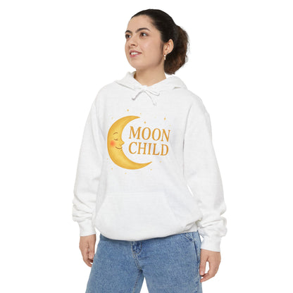 Moon Child Unisex Hoodie – Vibrant Celestial Comfort Colors Midweight Hoodie