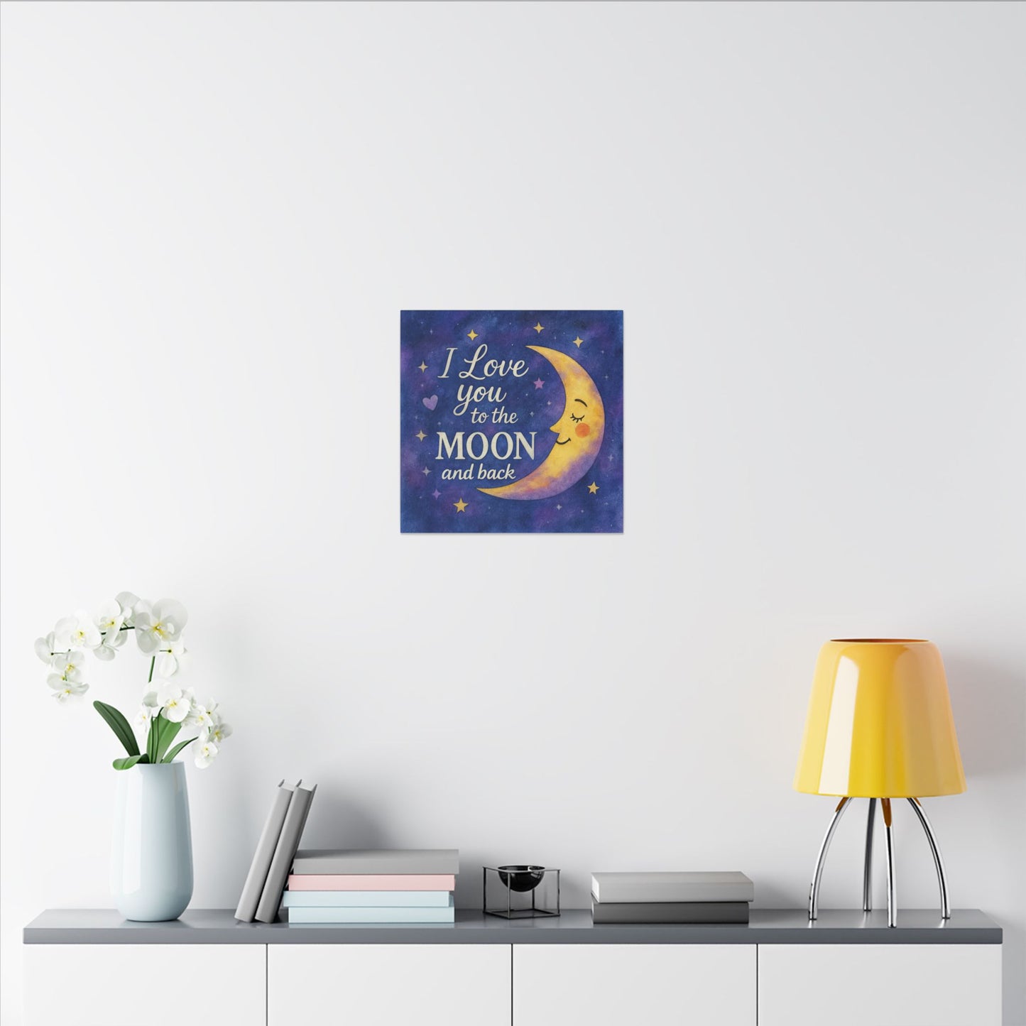 I Love You to the Moon and Back - Celestial Night Sky | Canvas Wall Art