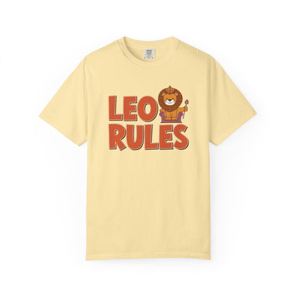 Leo Rules Tee – Funny Zodiac Shirt