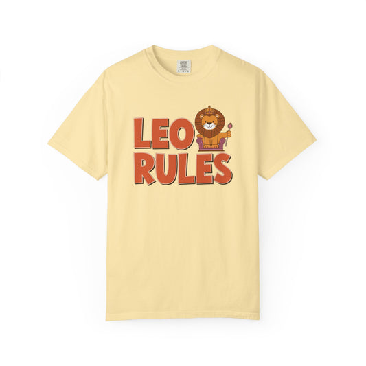 Leo Rules Tee – Funny Zodiac Shirt