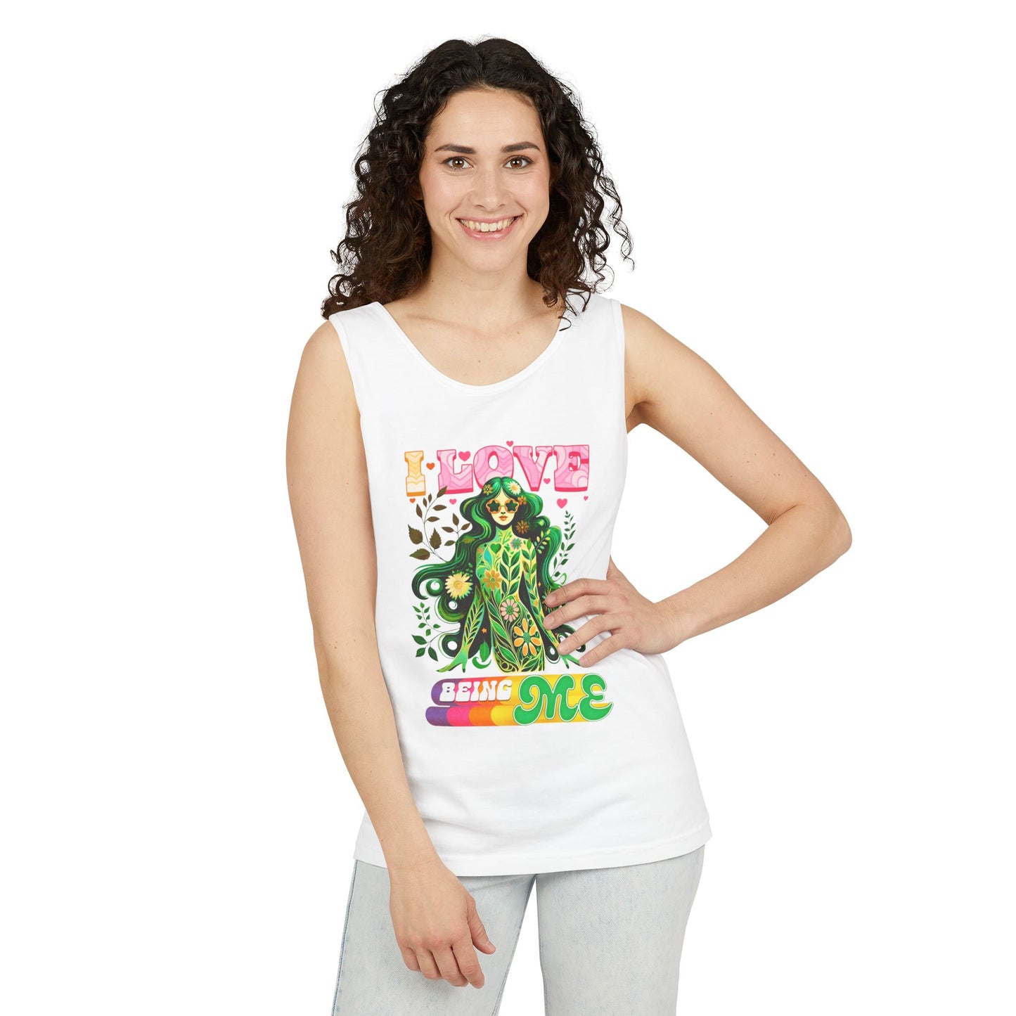 I Love Being Me - Colorful Retro Affirmation Tank (Unisex)