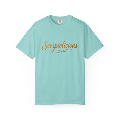 Scorpiolicious – Retro Script Scorpio Tee