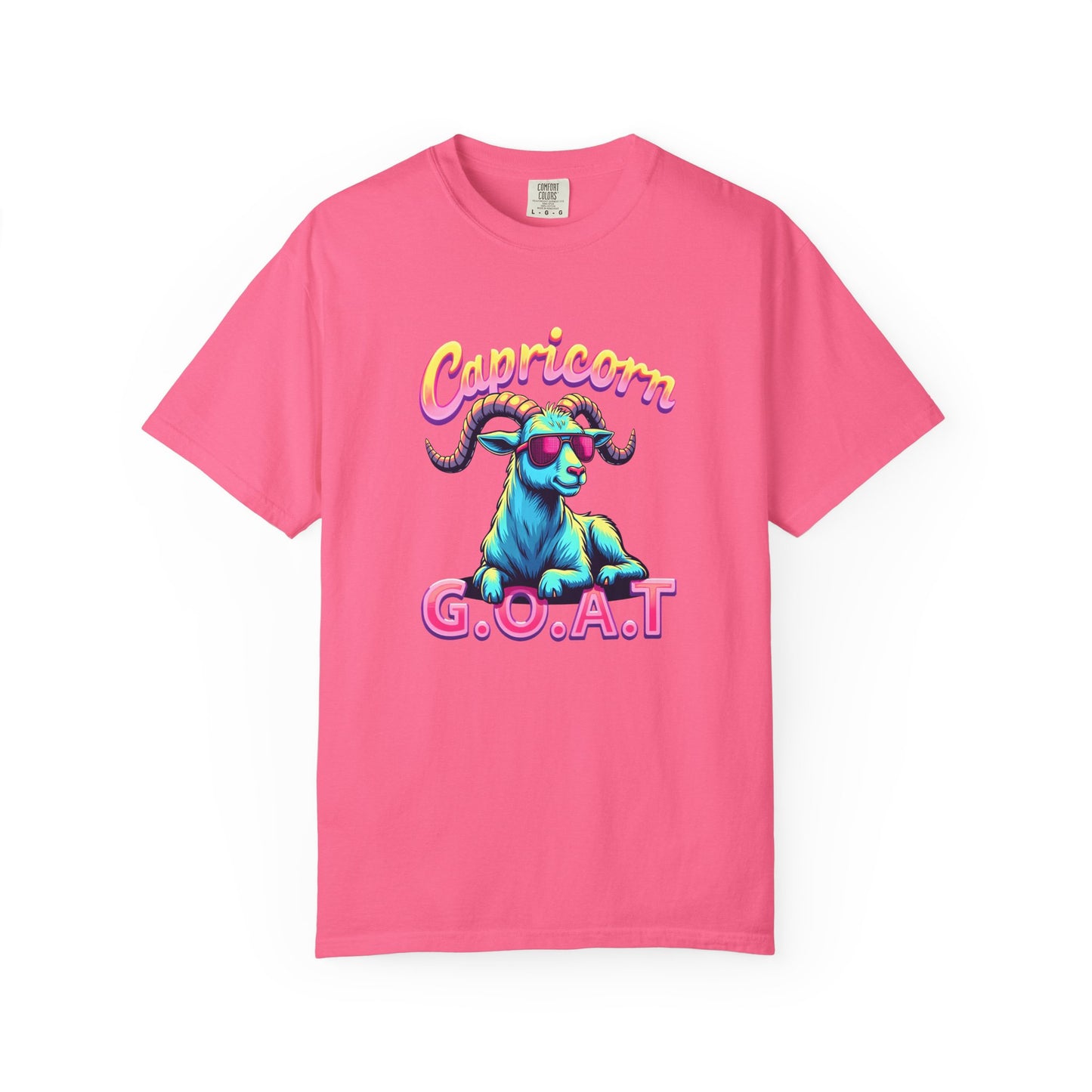 Capricorn G.O.A.T – Retro Neon Astrology Tee