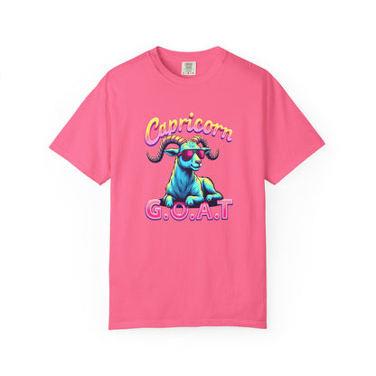 Capricorn G.O.A.T – Retro Neon Astrology Tee