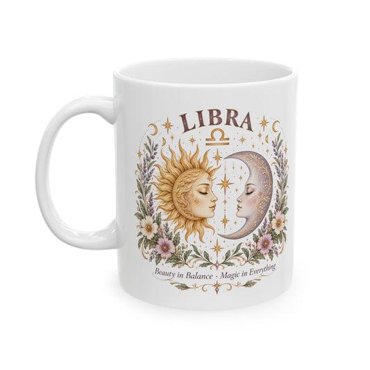 Libra Sun and Moon Mug | Witchy Astrology Coffee Cup