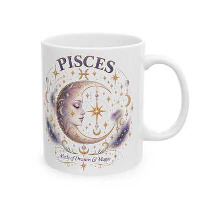 Pisces Zodiac Celestial Horoscope Coffee Mug 11oz and 15oz
