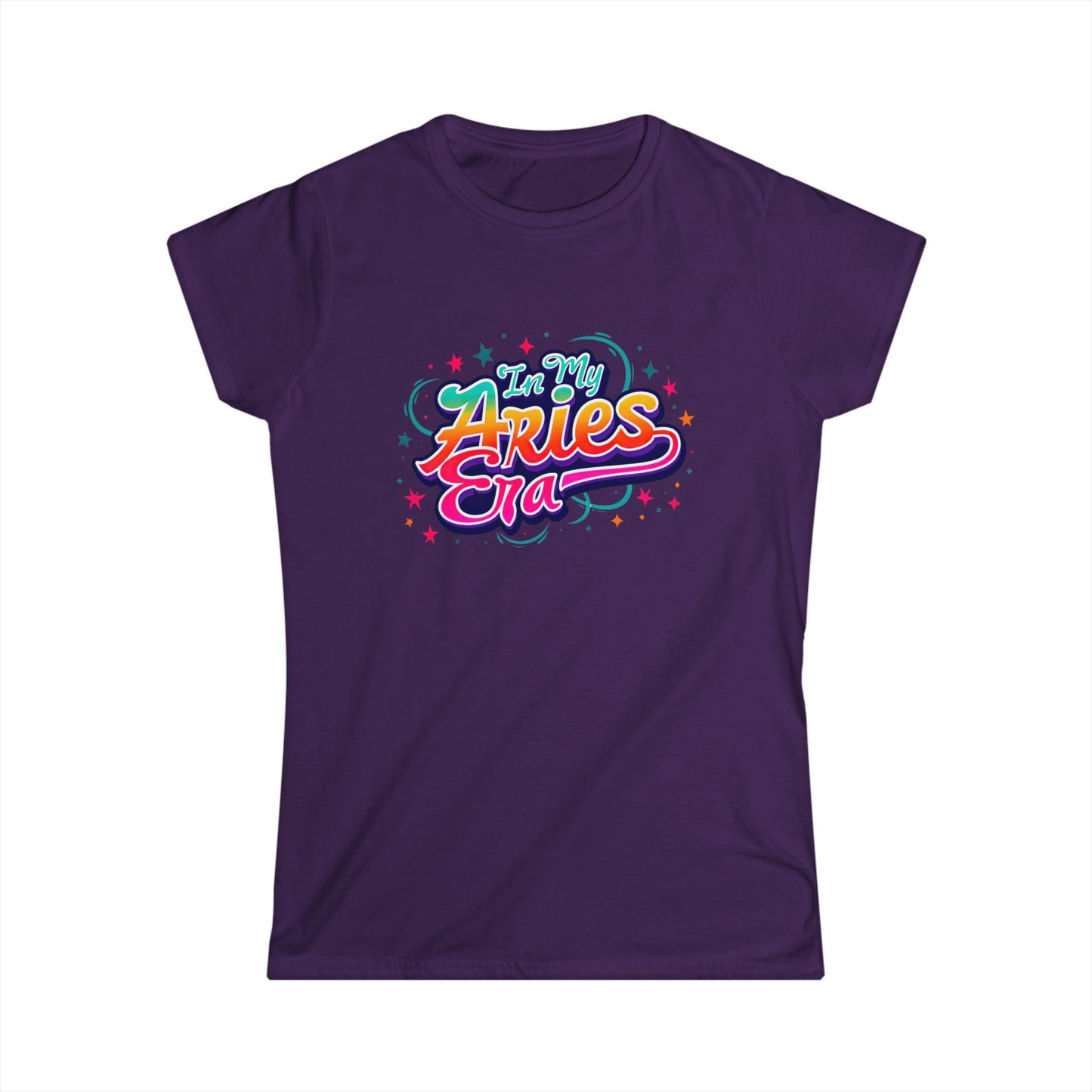 Aries Zodiac Women's Softstyle Tee | Cute Astrology Shirt | Casual Horoscope Fashion | Birthday Gift for Aries | Star Sign Graphic T-Shirt