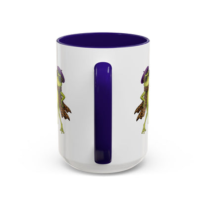 Darling You're Ribbiting Frog Mug | Funny Fashion Frog Coffee Mug | Glam Frog Gift for Women | Colored Mug