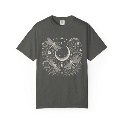 Moon and Dragonflies Boho Unisex Shirt