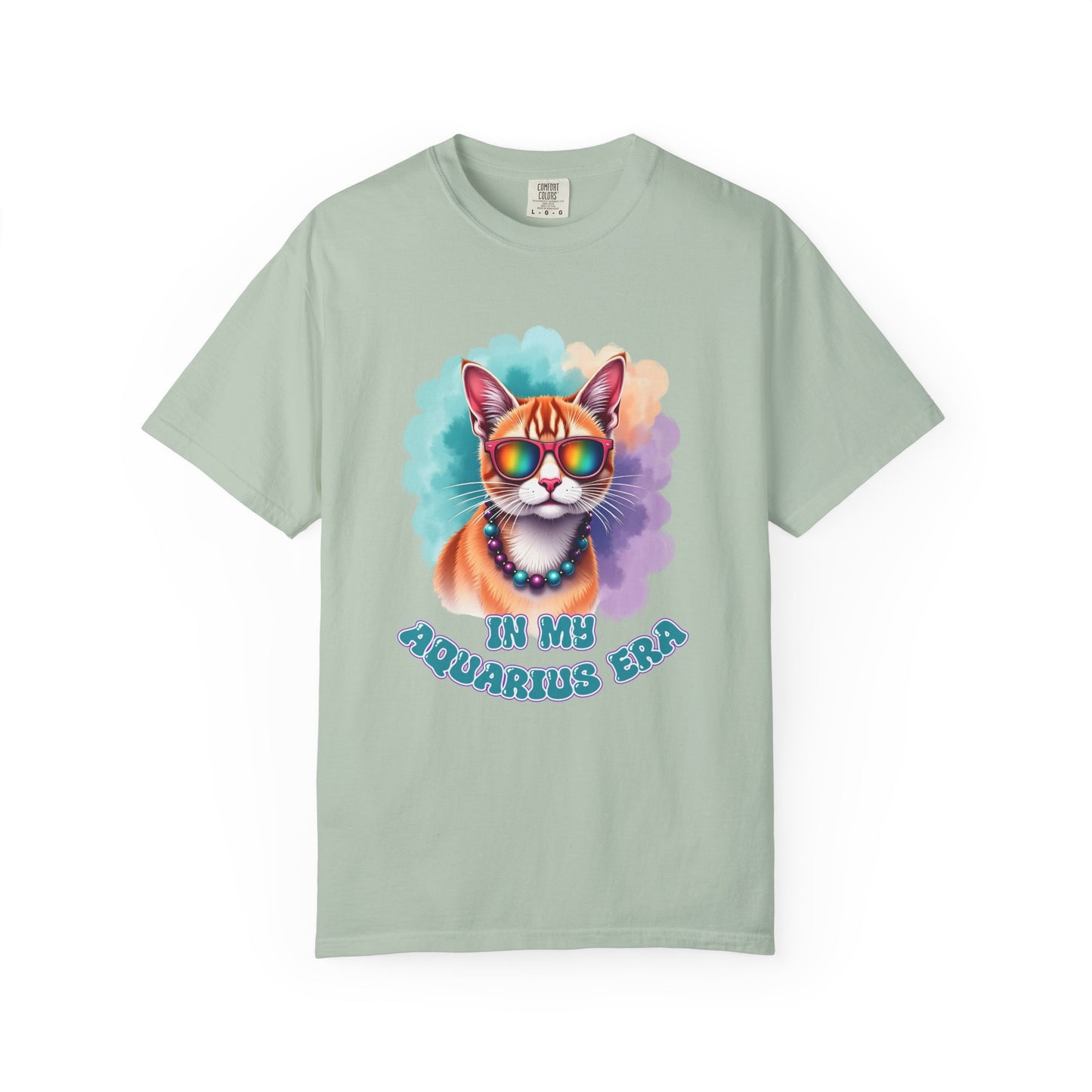 In My Aquarius Era – Rainbow Cat Vibes Tee