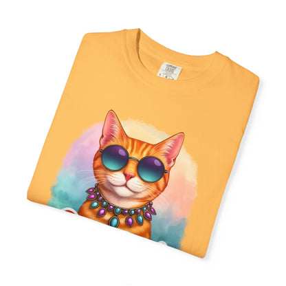 One Cool Cat  -  Funny Retro Groovy Cat Lover Tee