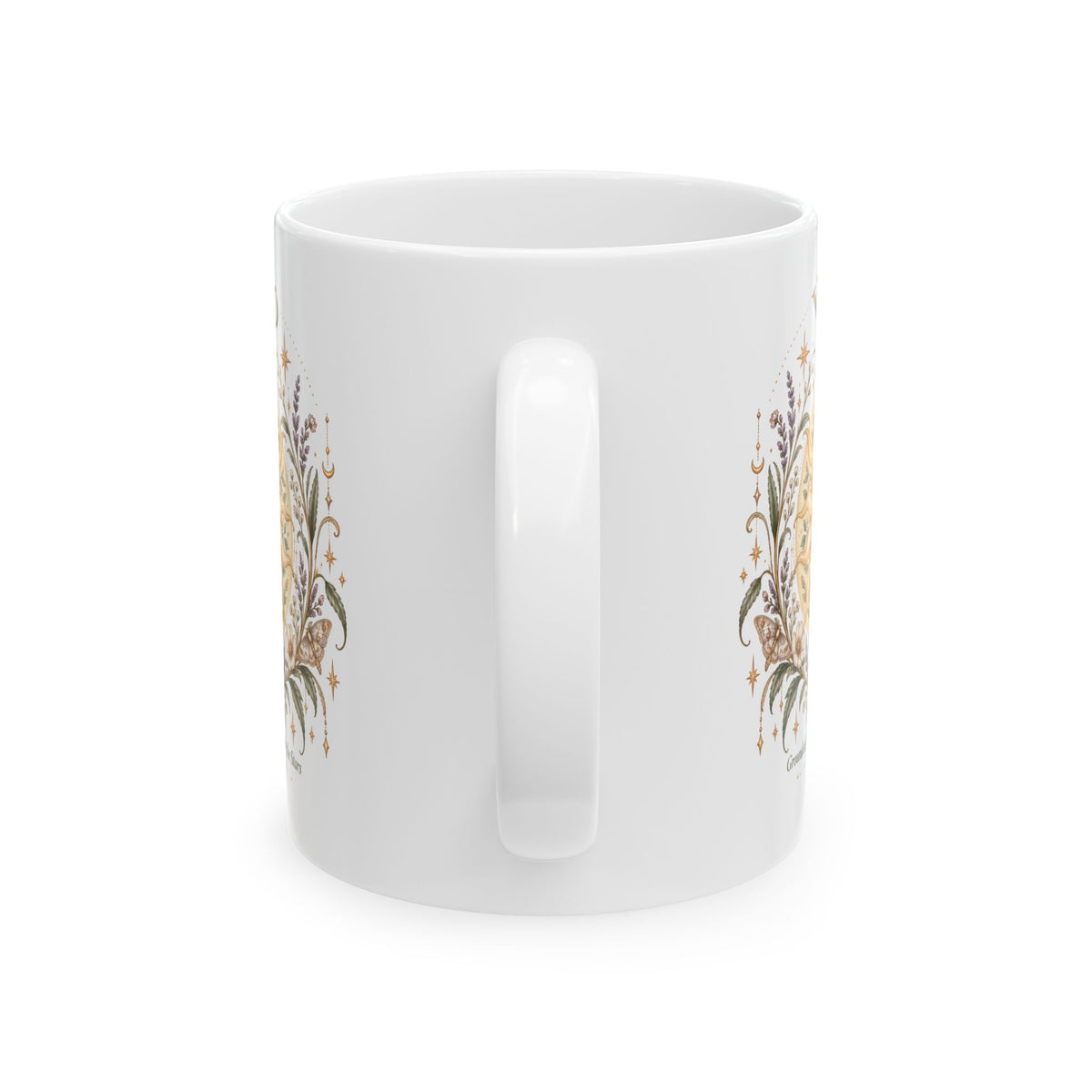 Boho Celestial Sun Virgo Zodiac Mug Floral Astrology Coffee Mug