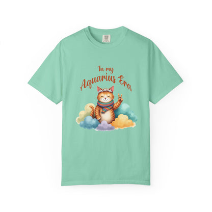 In My Aquarius Era Tee – Colorful Funny Zodiac Cat Shirt