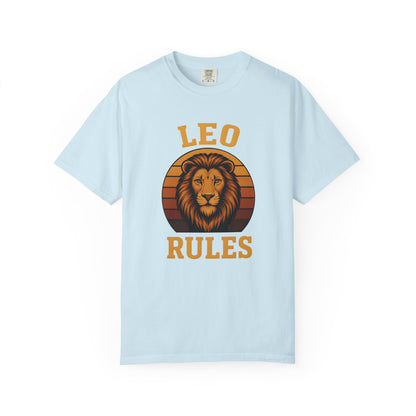 Leo Rules – Vintage Sunset Zodiac Tee