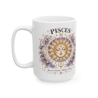 Cosmic Pisces Sun And Moon Coffee Mug 11oz and 15oz