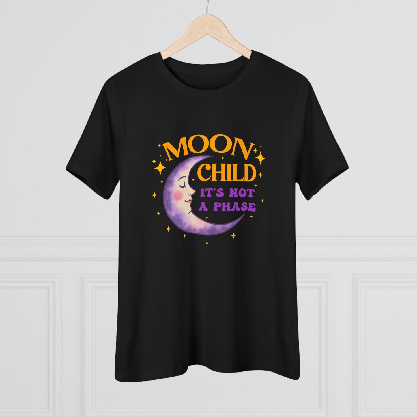 Moon Child It's Not A Phase Women’s Relaxed Tee – Empowering Celestial Colorful Shirt