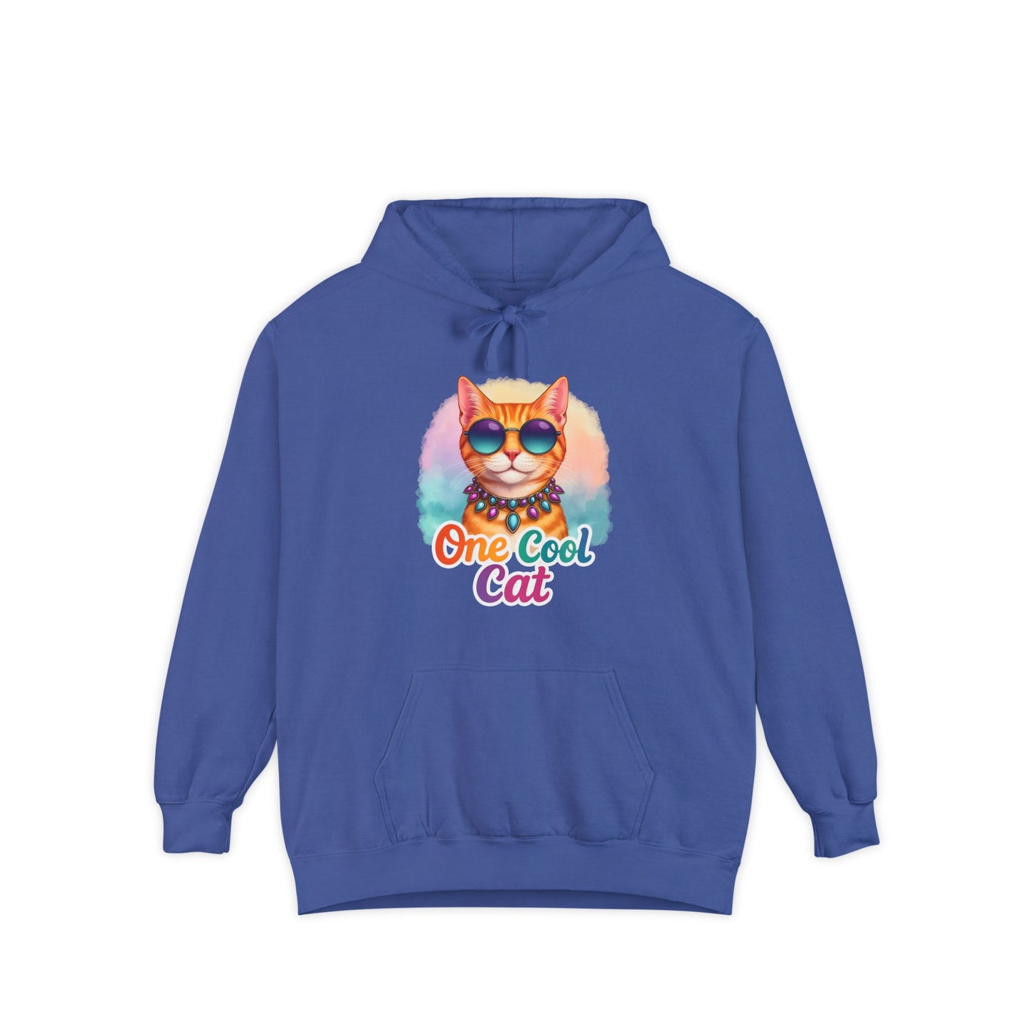 One Cool Cat Unisex Hoodie – Colorful Vibrant Comfort Colors Midweight Hoodie