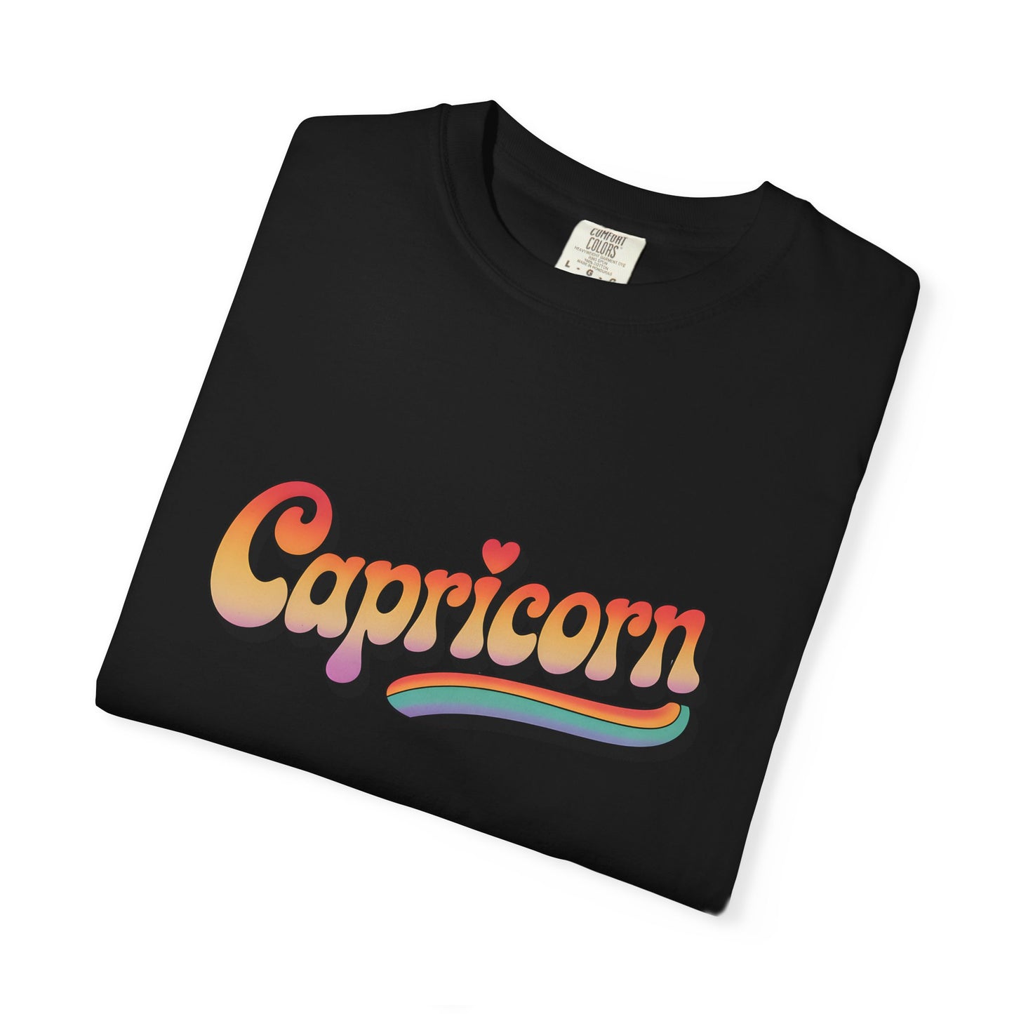 Capricorn – Retro Rainbow Groovy Zodiac Tee