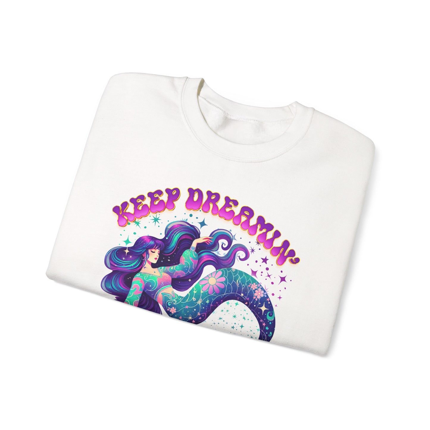 Keep Dreamin’ Pisces Sweatshirt | Celestial Mermaid Zodiac Crewneck | Cozy Astrology Gift for Dreamers | Water Sign Horoscope Apparel | Soft Star Sign Pullover