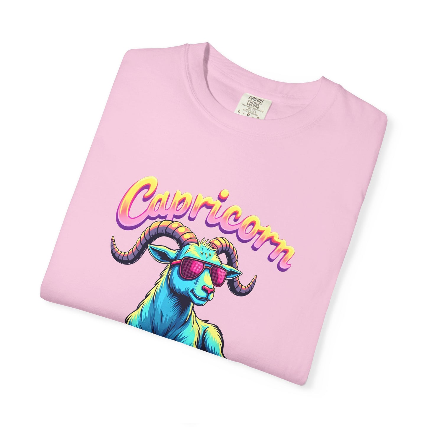 Capricorn G.O.A.T – Retro Neon Astrology Tee