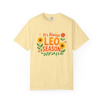 It’s Always Leo Season – Colorful Sunflower Aesthetic Tee