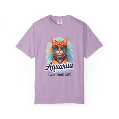 Aquarius One Cool Cat – Groovy Cosmic Kitty T-shirt